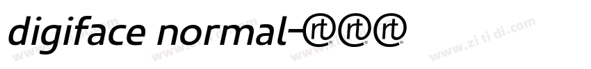 digiface normal字体转换
